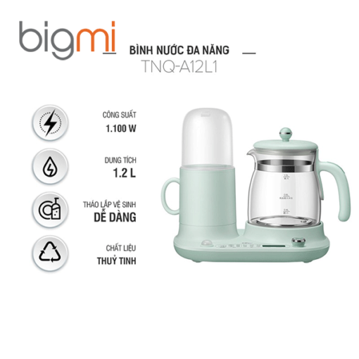 Bình nấu nước đa năng Bear TNQ-A12L1 kết hợp giữ ấm Chính hãng Việt Nam