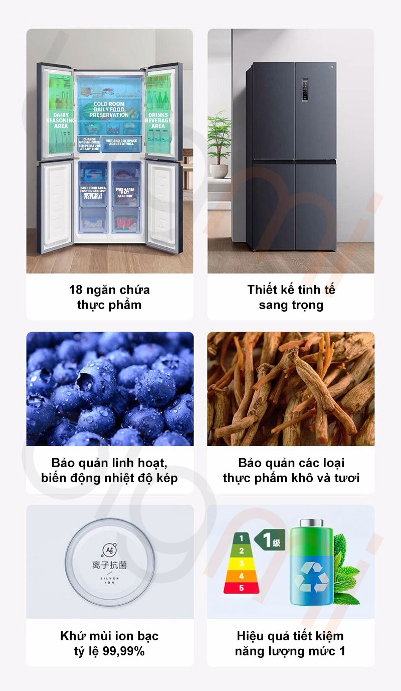 Tu lanh Xiaomi Mijia 430L tinh nang