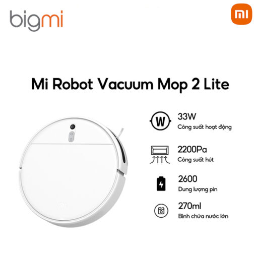 Robot hút bụi lau nhà Xiaomi Vacuum Mop 2 Lite BHR5217 thông minh chính hãng Việt Nam