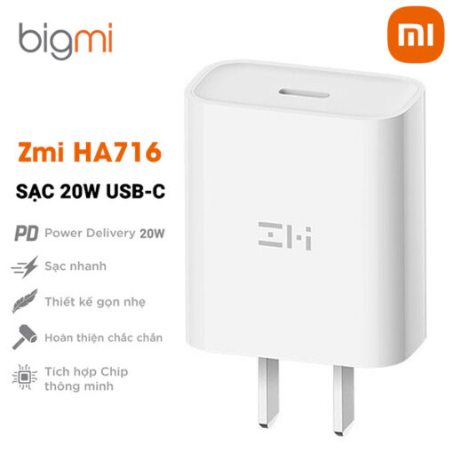 Củ sạc Xiaomi Zmi HA716 20W Type C chính hãng