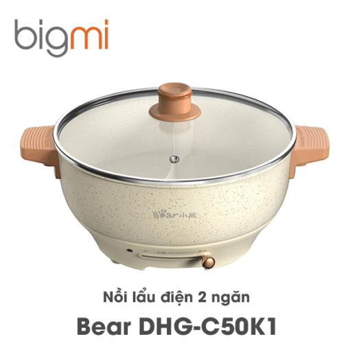 Nồi lẩu điện 2 ngăn Uyên ương Bear DHG-C50K1 chính hãng Việt Nam
