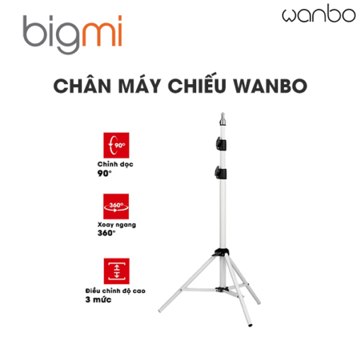 Chân Để Máy Chiếu Wanbo Đa Năng Di Động 30-170cm Chiều Cao Có Thể Điều Chỉnh 3 Phần Xem 360 Độ