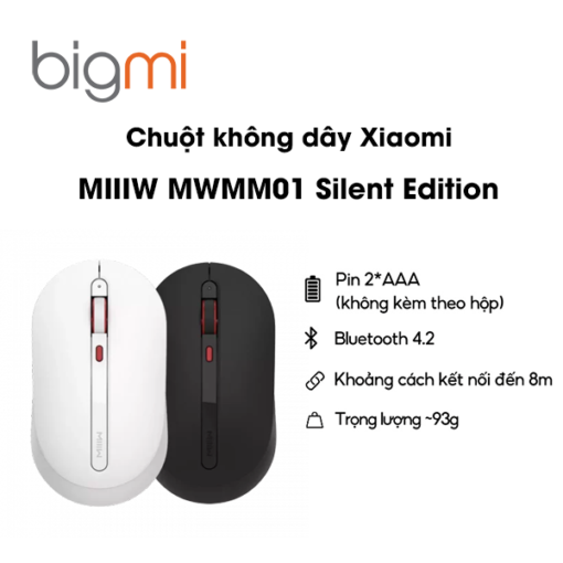 Chuột không dây Xiaomi MiiiW MWMM01 chống ồn