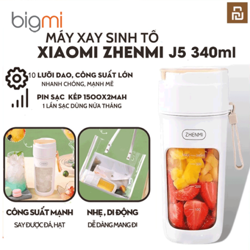 Máy xay sinh tố cầm tay Zhenmi ZMGZ-J5