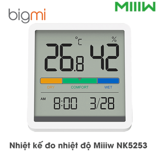 Nhiệt kế đo nhiệt độ Miiiw NK5253 3.34inch - Ẩm kế thông minh