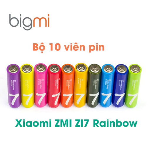 Pin Xiaomi ZMI ZI7 Bảy màu (10 viên pin AAA, Alkaline Battery)