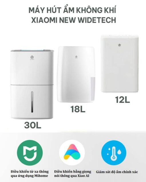 may hut am thong minh new widetech 12l 18l 30l