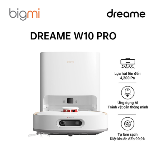 Robot hút bụi lau nhà tự động Xiaomi Dreame W10 PRO - Hàng chính hãng  BẢN QUỐC TẾ