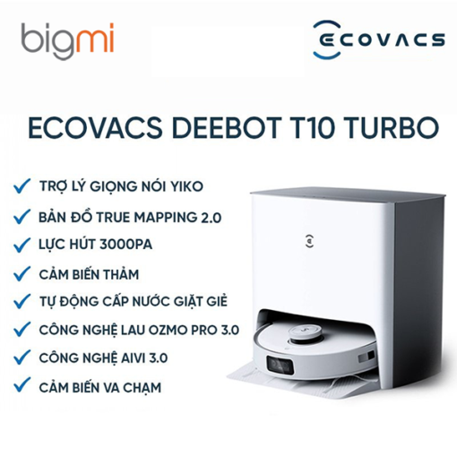 Ecovacs Deebot T10 Turbo - Bản Quốc Tế