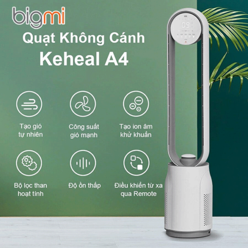 Quat Khong Canh tao ion loc khong khi Xiaomi KEHEAL A4 Model 2023