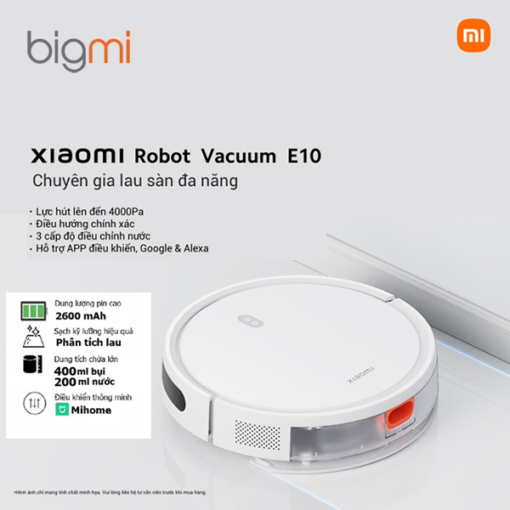 Robot hút bụi Xiaomi Vacuum E10 EU BHR6783EU - hàng chính hãng