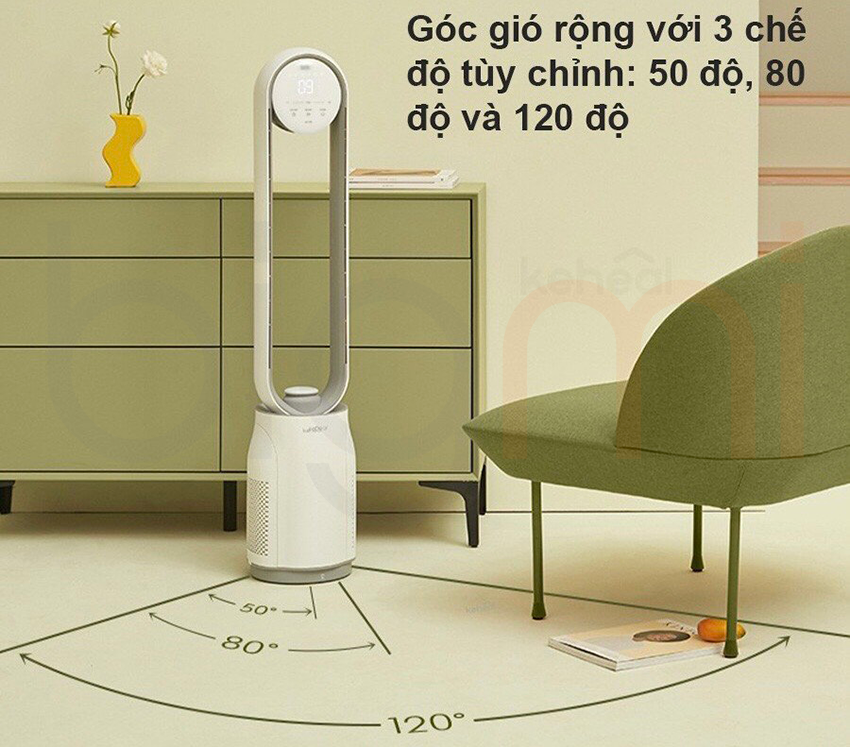 Xiaomi KEHEAL A4 co goc tao gio rong voi 3 che do tuy chinh