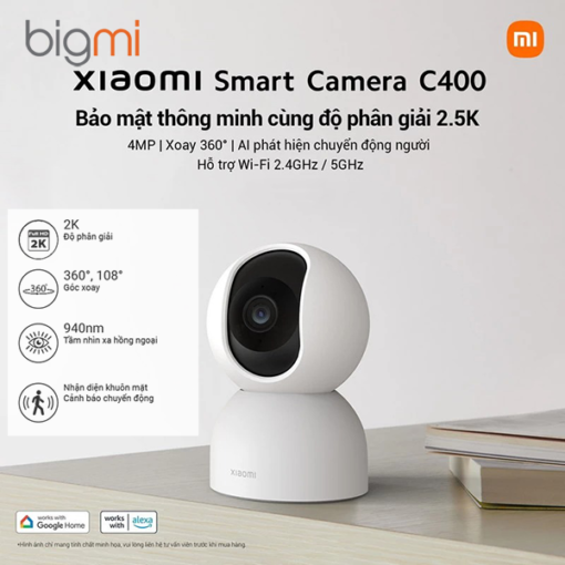 Camera Xiaomi C400 thông minh BHR66119GL 360 độ 2.5K Wifi kép 5G