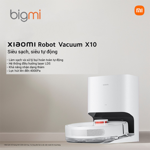 Robot hút bụi Xiaomi Vacuum X10 EU BHR6068EU - hàng chính hãng