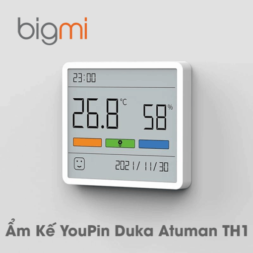 Đồng Hồ Nhiệt Kế, ẩm kế YouPin Duka Atuman TH1 Màn Hình Lớn 2.8