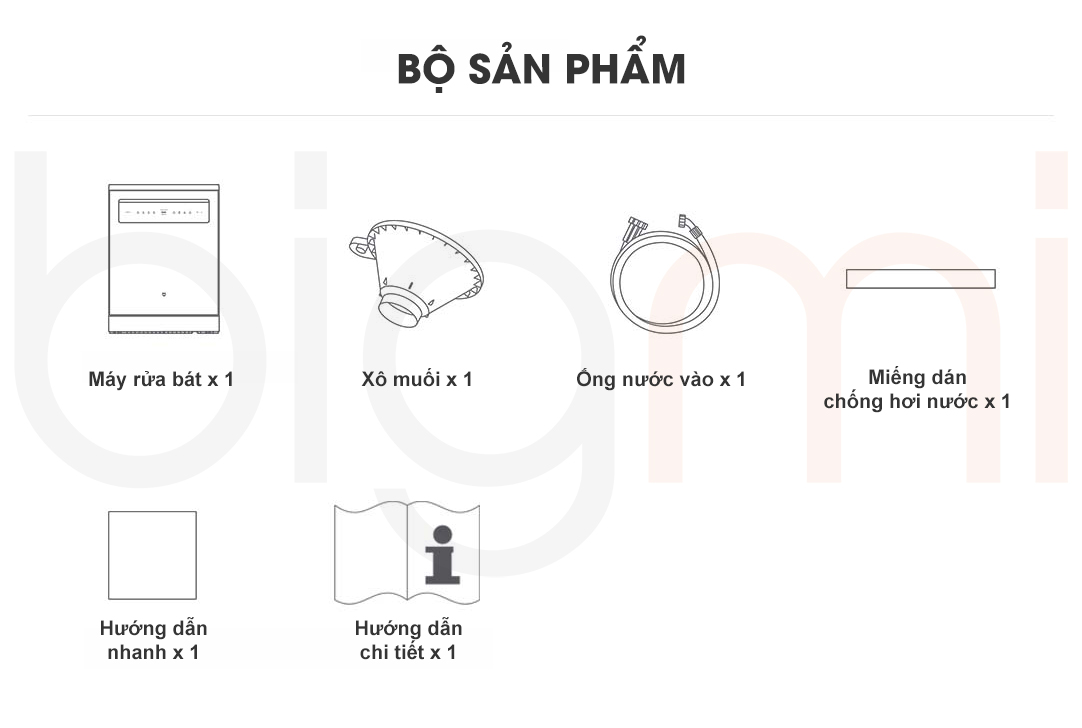 Bộ sản phẩm Máy rửa bát 16 bộ P1 và N1