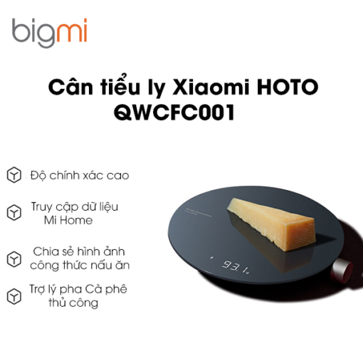 Cân tiểu ly Xiaomi HOTO ( QWCFC001 ) 3Kg kết nối app Xiaomi Mi Home