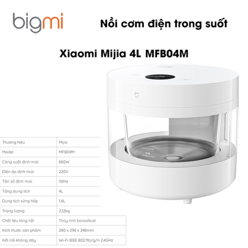 Nồi cơm điện trong suốt Xiaomi Mijia MFB04M 4L chính hãng