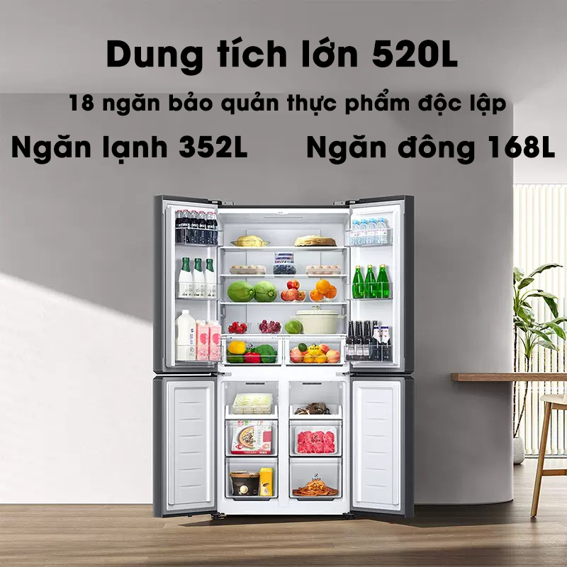 Tủ lạnh Xiaomi Mijia 520L BCD-520WMSA 4 cánh 18 ngăn thông minh (3)