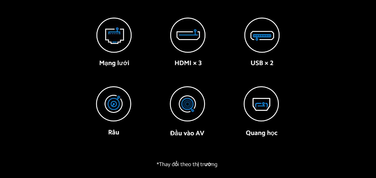 Xiaomi TV Q2 50 inch được trang bị đầy đủ các cổng và giao thức kết nối