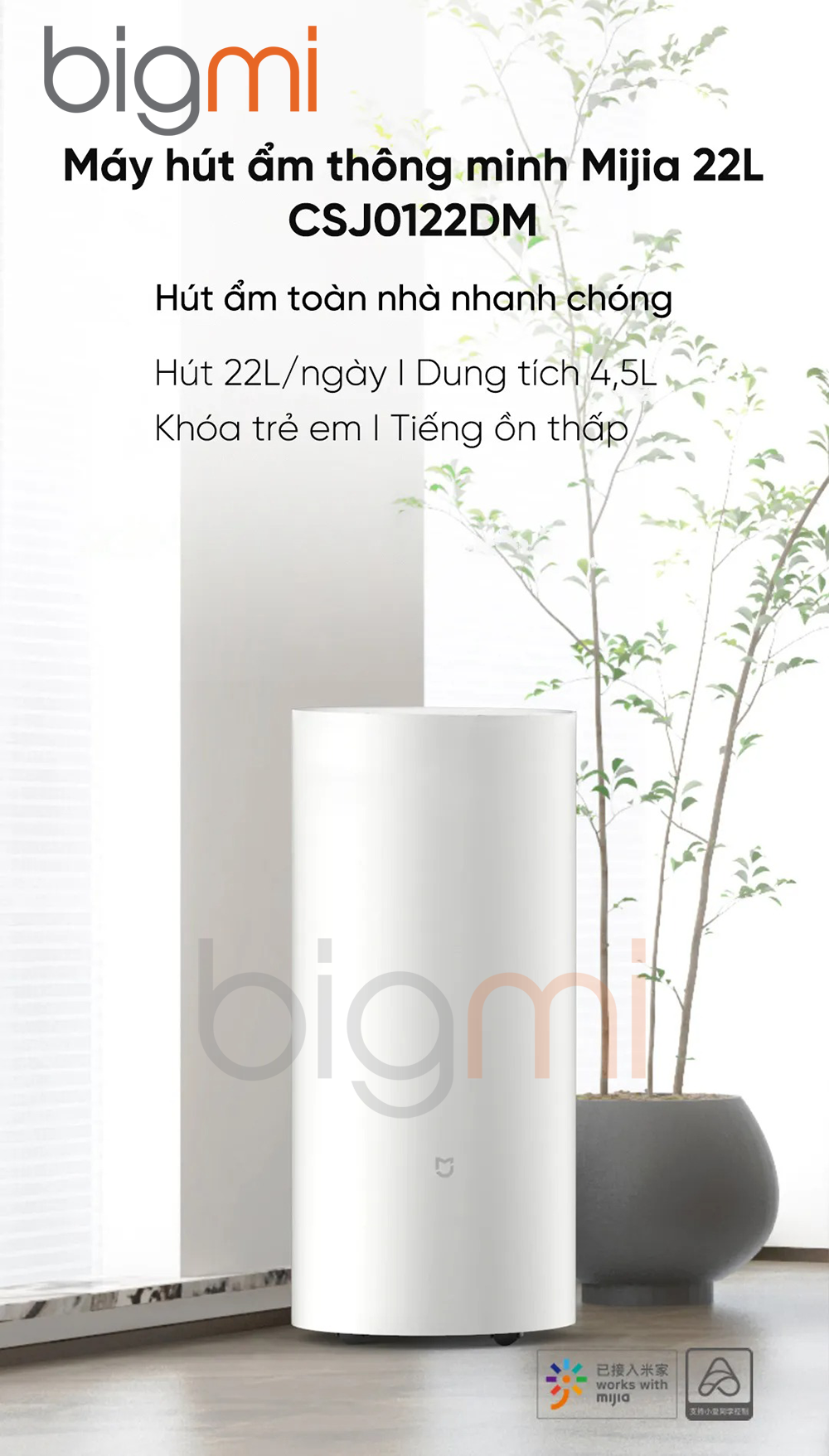 May hut am Xiaomi Mijia 22L CSJ0122DM 1