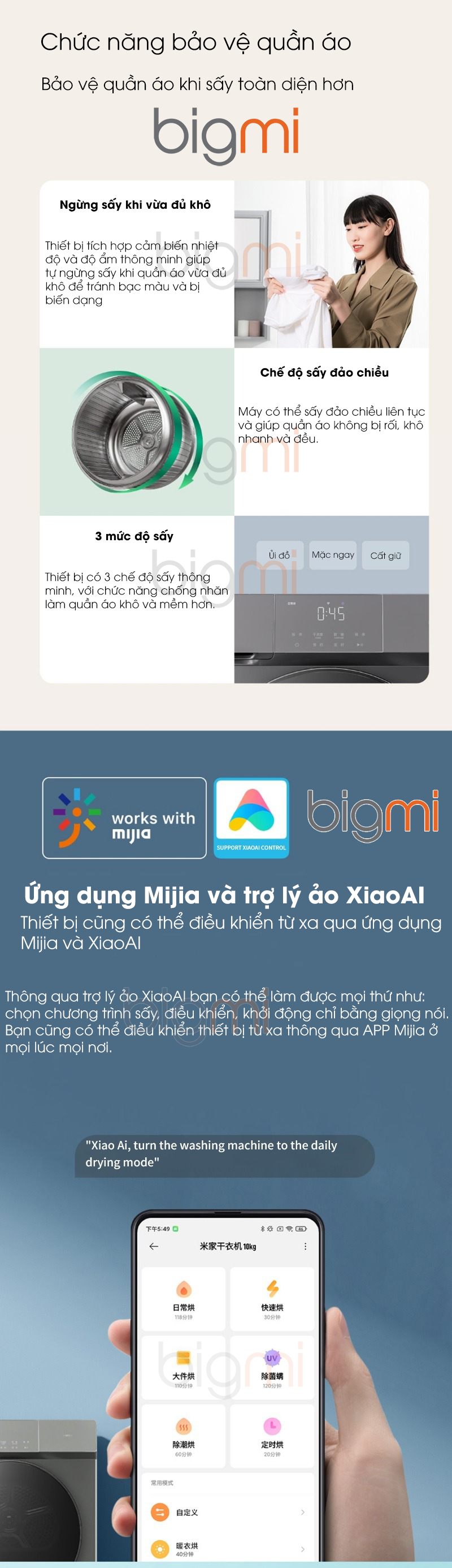 May say quan ao Xiaomi Mijia Titanium H100 MJ102S 10kg thong minh 5