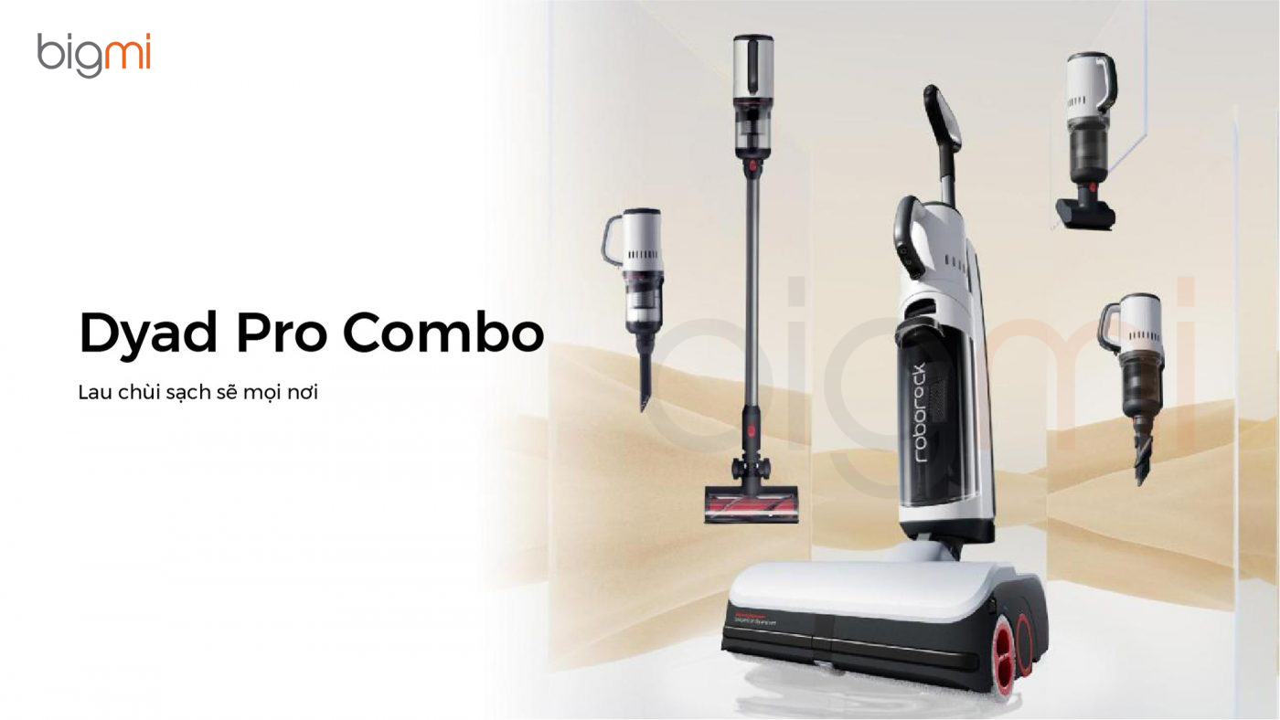 May Hut Bui Lau Nha Roborock Dyad Pro Combo 1