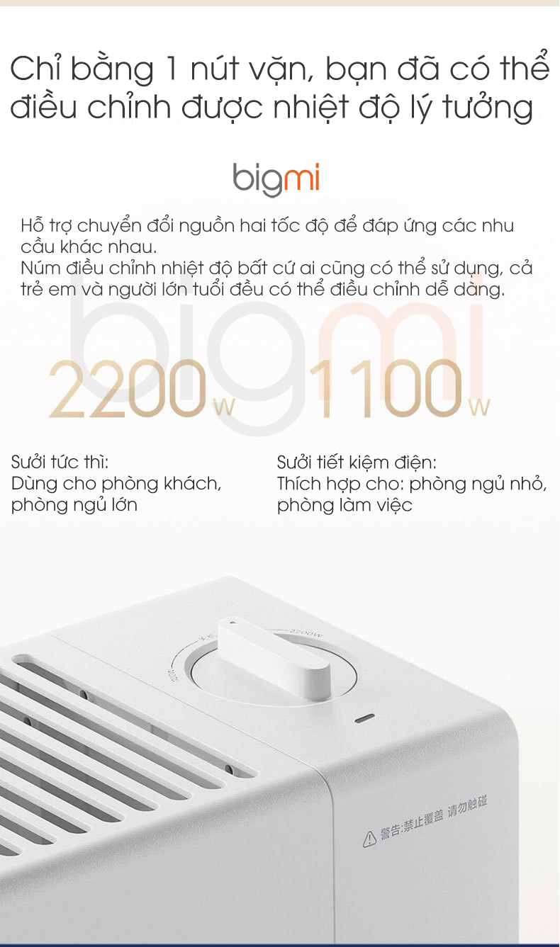 May suoi Xiaomi Mijia Baseboard Electric Heater 2 TJXDNQ07ZM 2200W 4