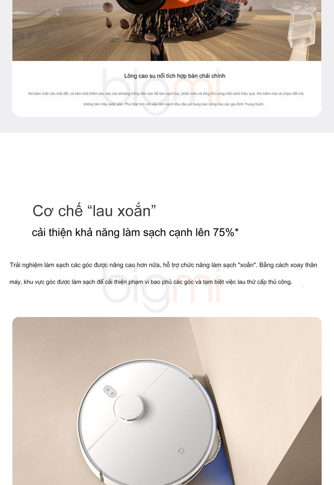 Robot hut bui Xiaomi Mijia Infinite Vacuum Mop 2 13