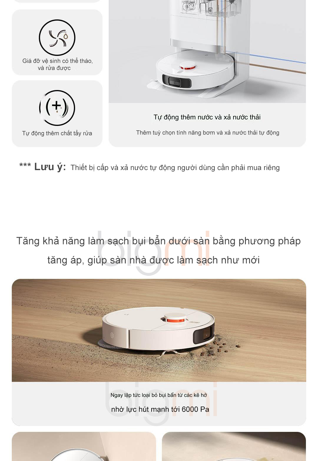 Robot hut bui Xiaomi Mijia Infinite Vacuum Mop 2 3