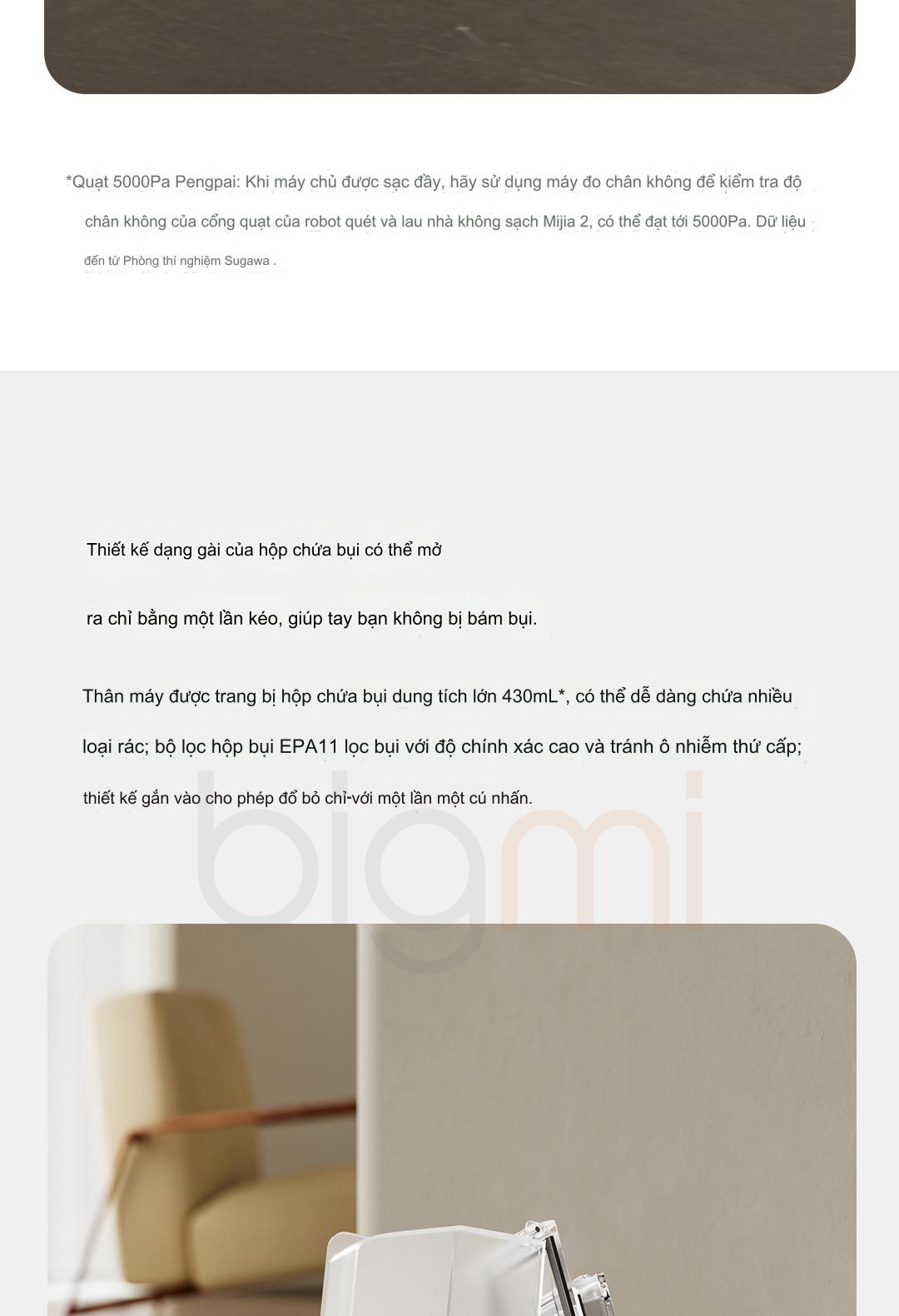 Robot hut bui lau nha Xiaomi Mijia 2 thong minh Model 2023 14