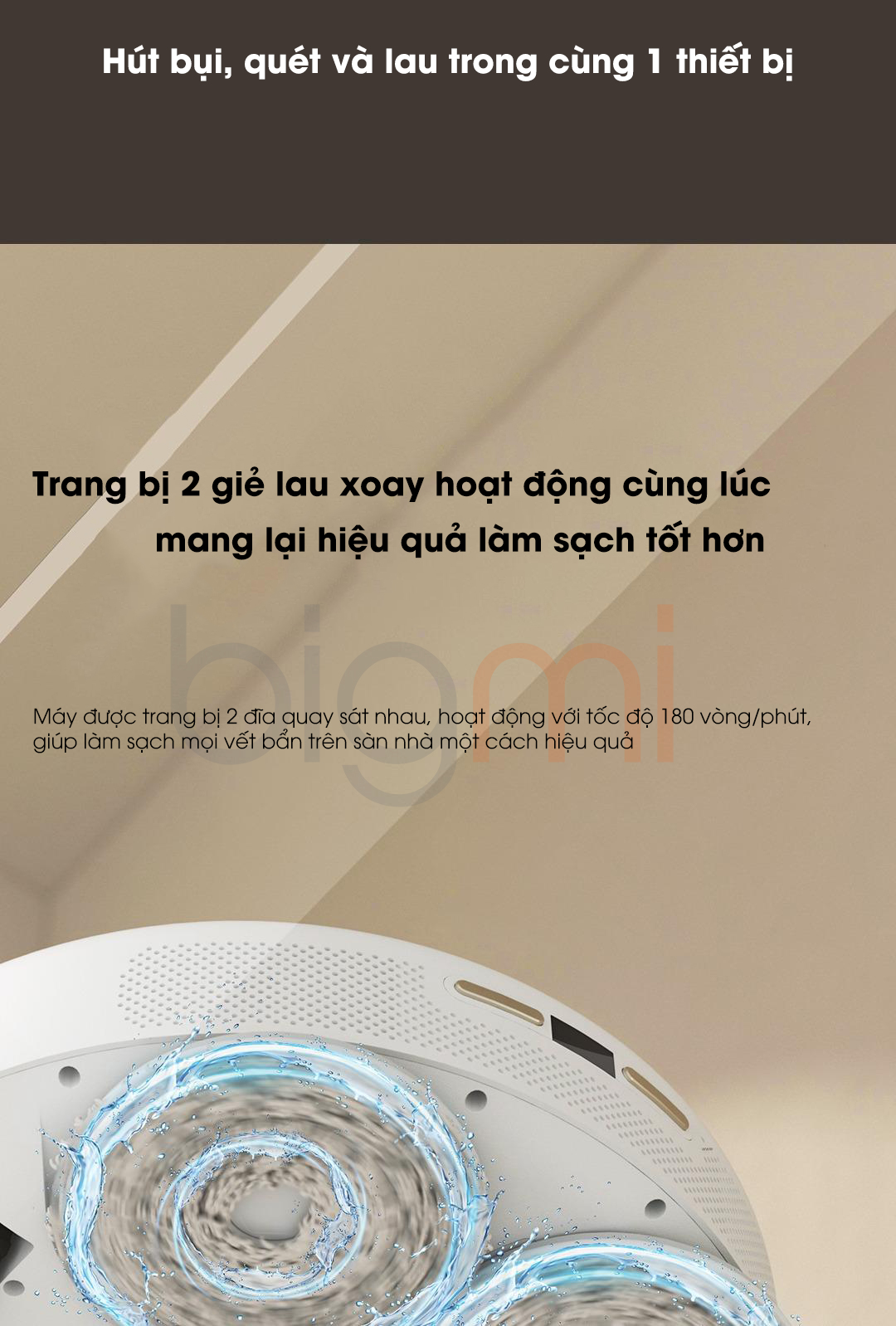 Robot hut bui lau nha Xiaomi Mijia 2 thong minh Model 2023 9