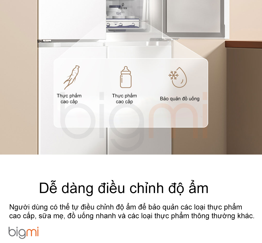 Tu lanh Xiaomi Mijia 521L BCD 521WMBL khang khuan co ngan dong mem 9