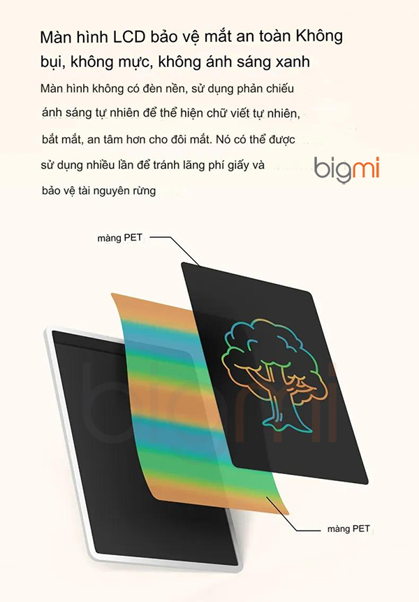 Bảng vẽ màu điện tử Xiaomi Mijia LCD Writing Tablet Colorful 13 Bang ve mau dien tu Xiaomi LCD Writing Tablet Colorful trang bi nhieu tinh nang 6