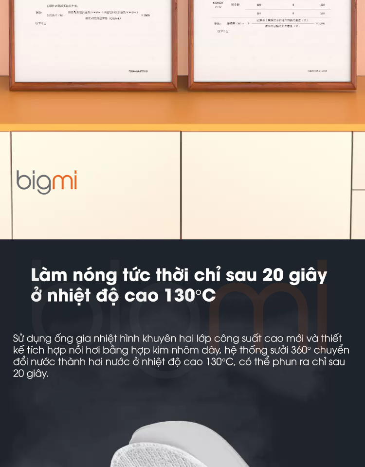 May lam sach bang hoi nuoc Xiaomi SWDK S68 lam sach o nhiet do cao 4