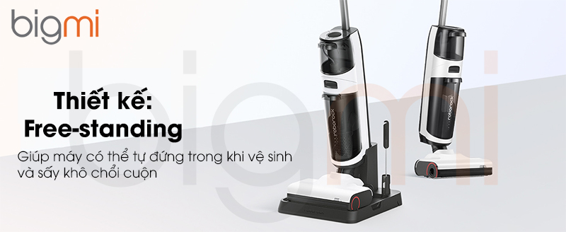 May lau nha kho va uot Roborock Dyad Air va thiet ke free standing