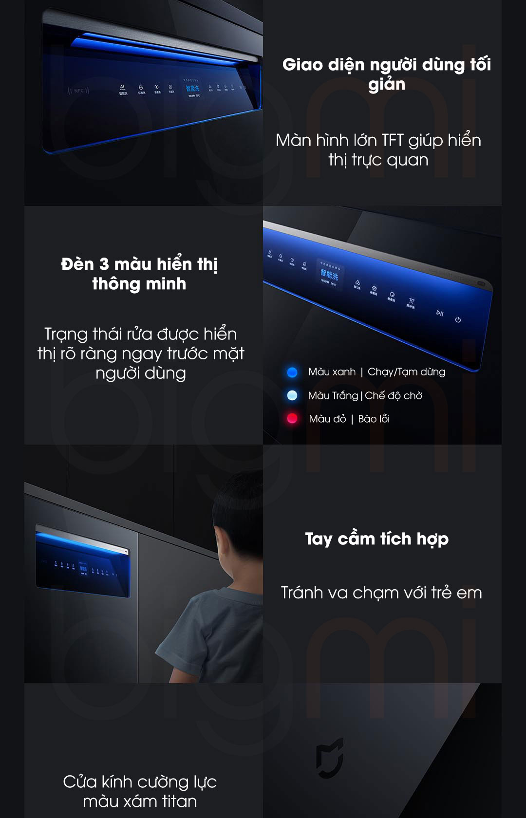 May rua bat Xiaomi Mijia P1 16 Bo Smart Dishwasher 19