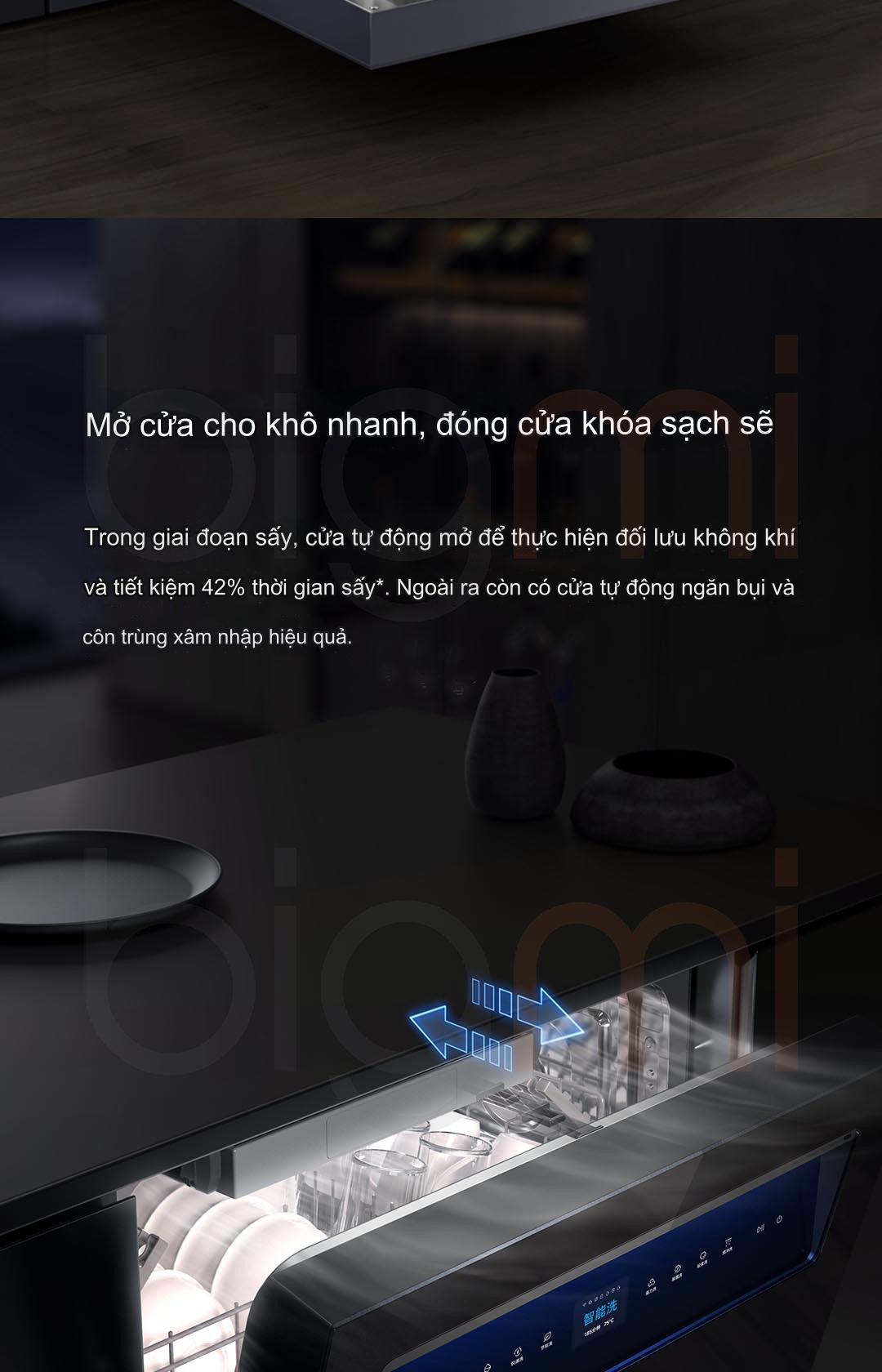 May rua bat Xiaomi Mijia P1 16 Bo Smart Dishwasher 5
