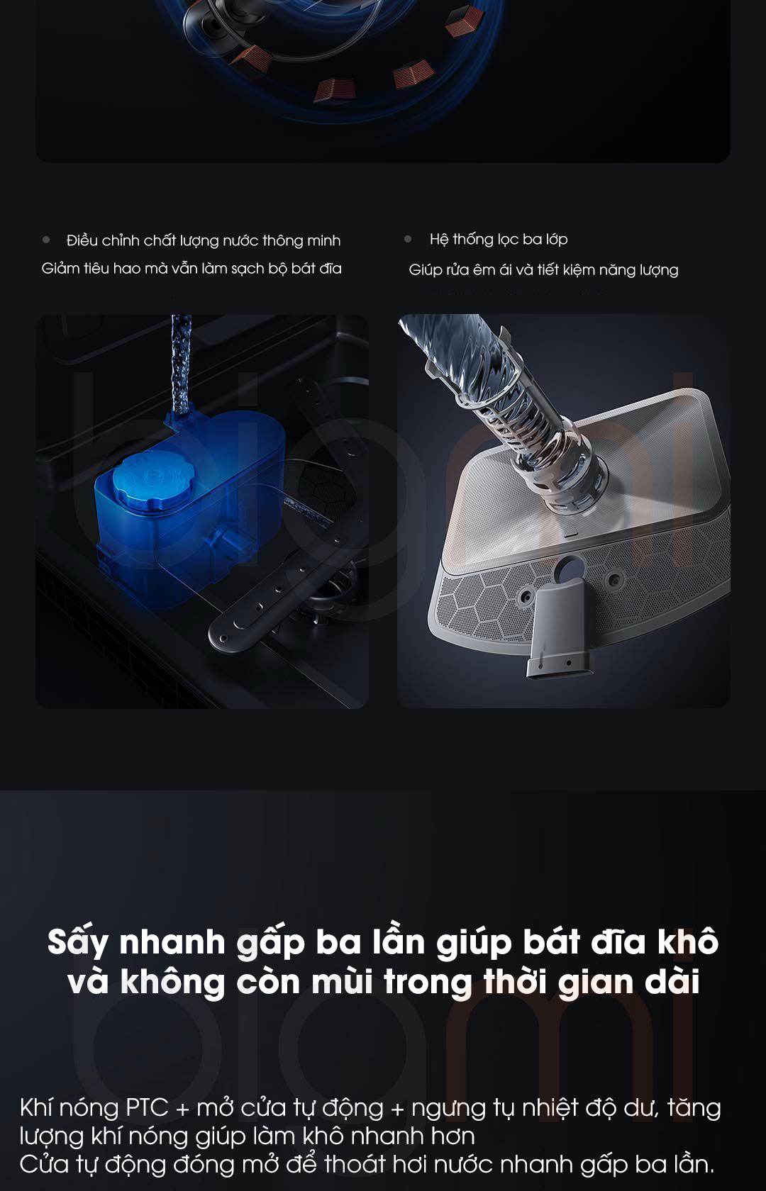 May rua bat Xiaomi Mijia P1 16 Bo Smart Dishwasher 8