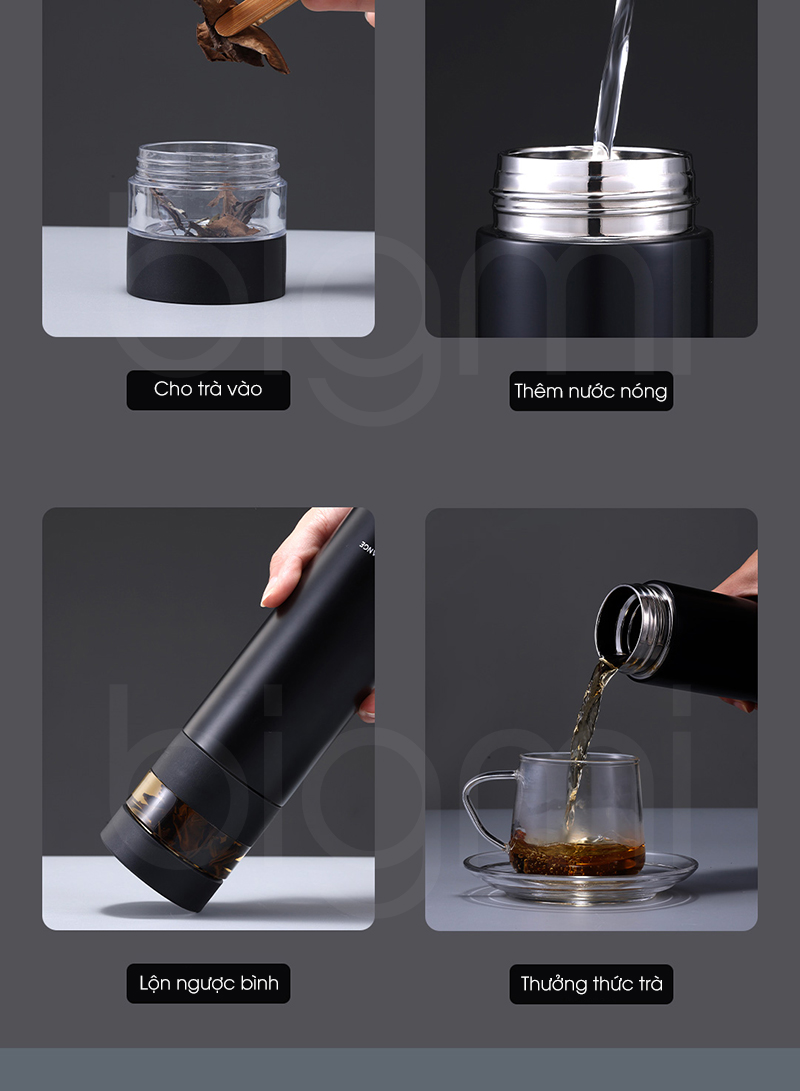 Binh pha tra Quange PC505 400ml hien thi nhiet do Inox 316 cao cap bigmi.vn 10