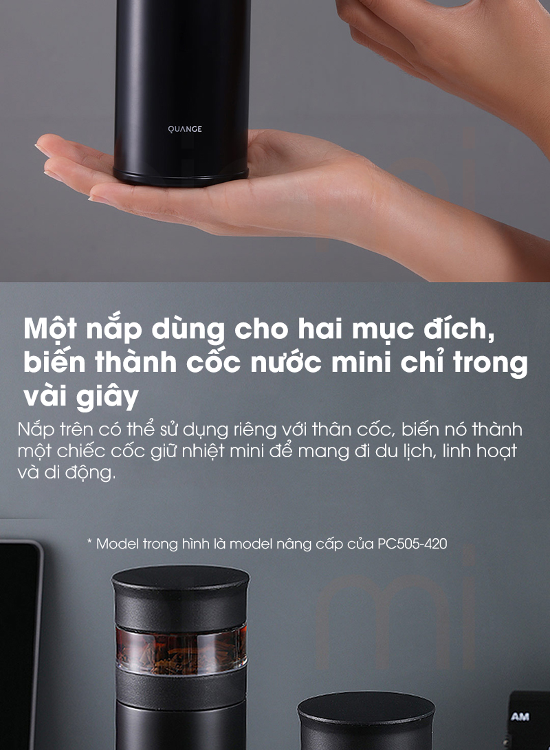 Binh pha tra Quange PC505 400ml hien thi nhiet do Inox 316 cao cap bigmi.vn 3
