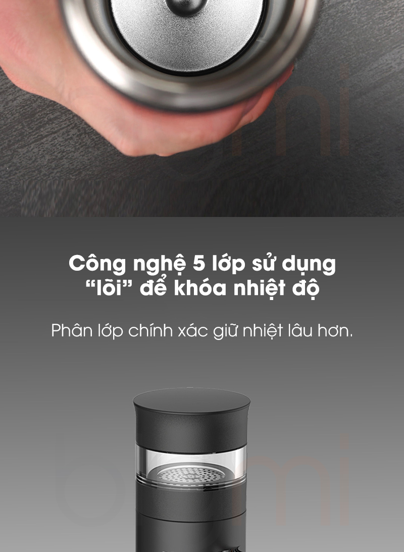Binh pha tra Quange PC505 400ml hien thi nhiet do Inox 316 cao cap bigmi.vn 6