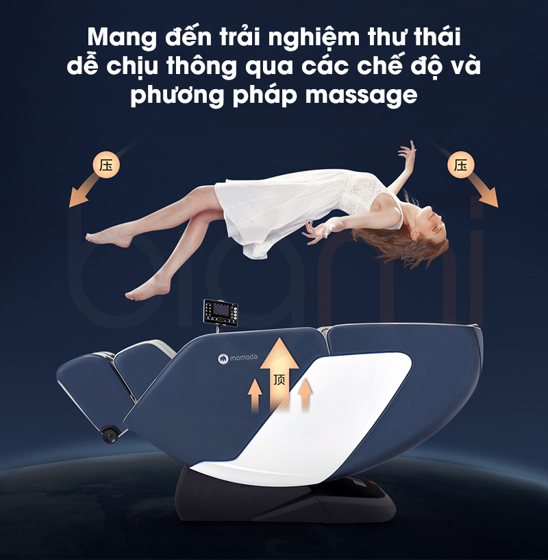 Ghe massage Xiaomi Momoda 4D M810 cho trai nghiem de chiu