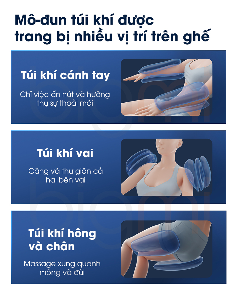 Ghe massage Xiaomi Momoda 4D M880 massage quanh mong va dui