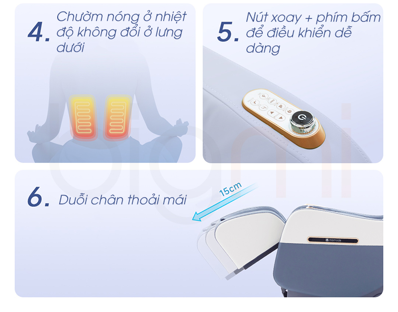 Ghe massage Xiaomi Momoda M510 Pro 3D da nang nho gon 3