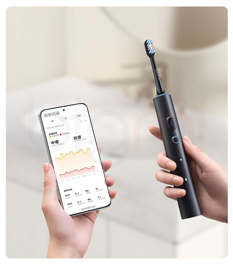 Ban chai dien Xiaomi Electric Toothbrush T501 model moi 2024 ket noi app mijia