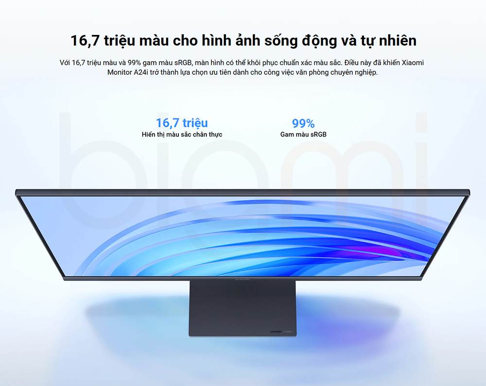 Man hinh Xiaomi A24i 24 inch Man hinh may tinh Xiaomi Monitor 24 inch 16.7 trieu mau