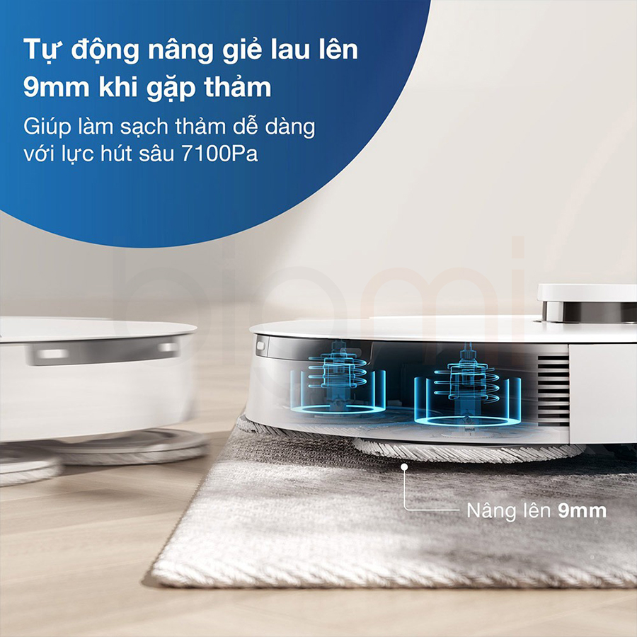 Robot hut bui lau nha Ecovacs Deebot T20e Omni tu nang gie lau 9mm