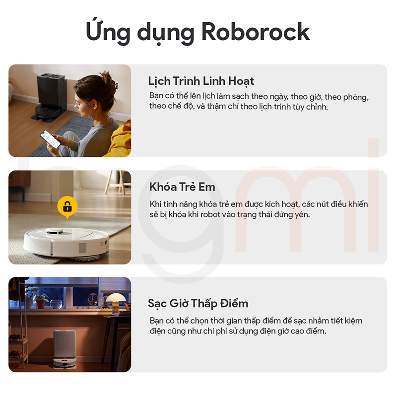 Bigmi Robot hut bui lau nha Roborock Qrevo S tinh nang 13