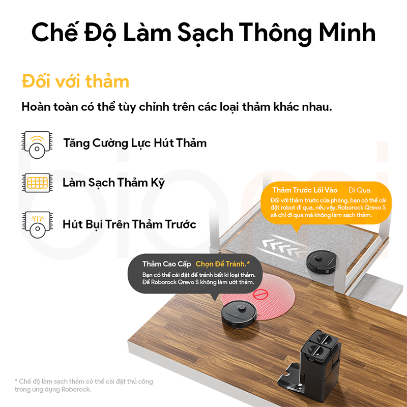 Bigmi Robot hut bui lau nha Roborock Qrevo S tinh nang 16